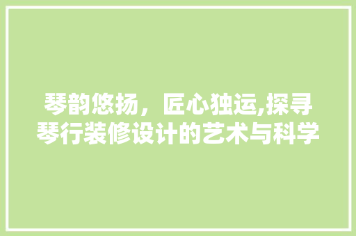 琴韵悠扬，匠心独运,探寻琴行装修设计的艺术与科学